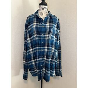 Sonoma Men’s Plaid Flannel Button Down Shirt Size XXL NWOT Long Sleeve Top